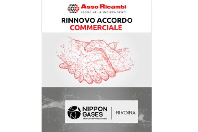 RINNOVO DELL’ACCORDO COMMERCIALE TRA ASSO RICAMBI E RIVOIRA NIPPON GASES